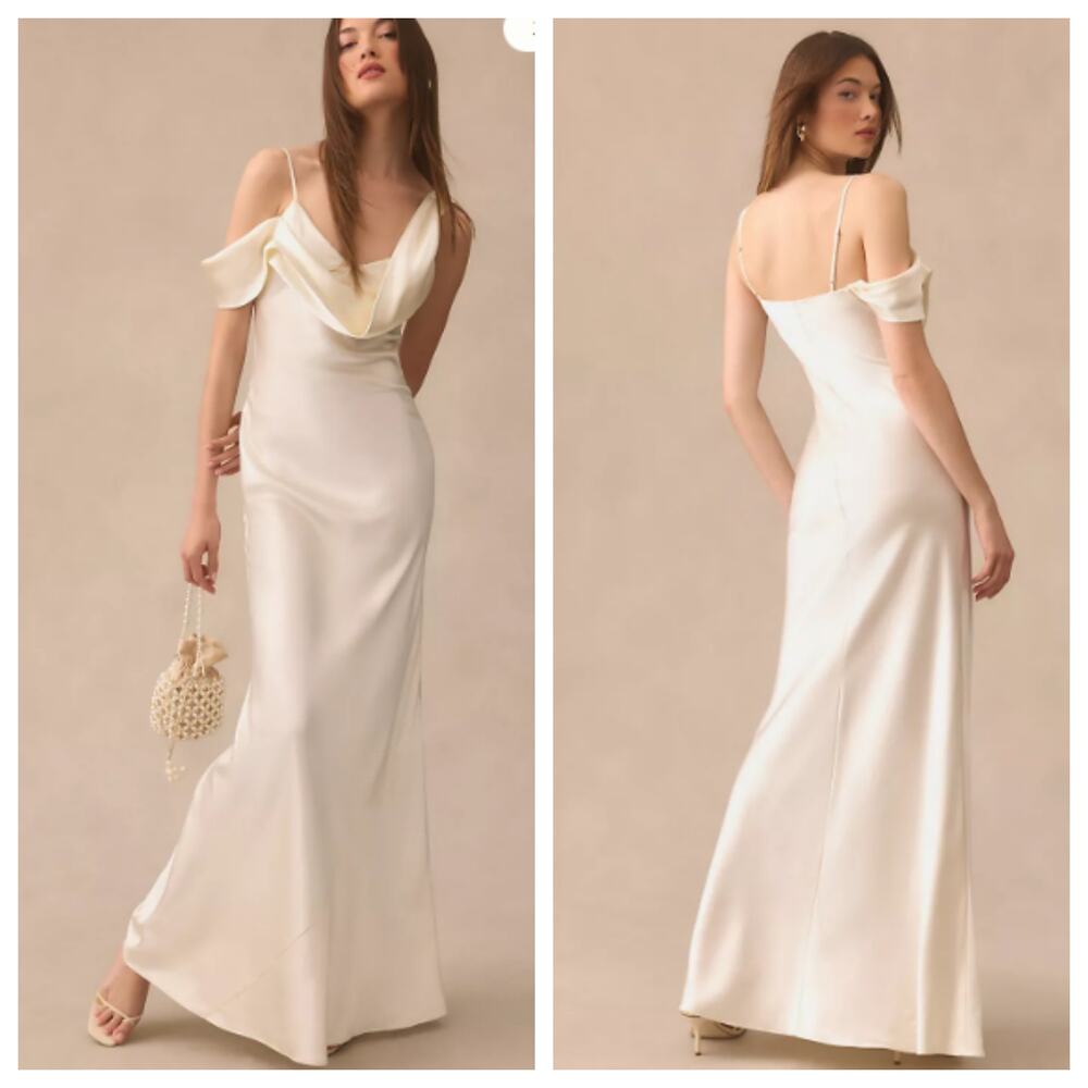 Reformation Ronda Ivory Silk One-Shoulder Maxi Dress 4